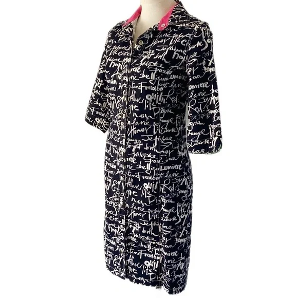 VINTAGE 90/Y2k graffiti print long sleeve pencil Dress - Picture 4 of 16